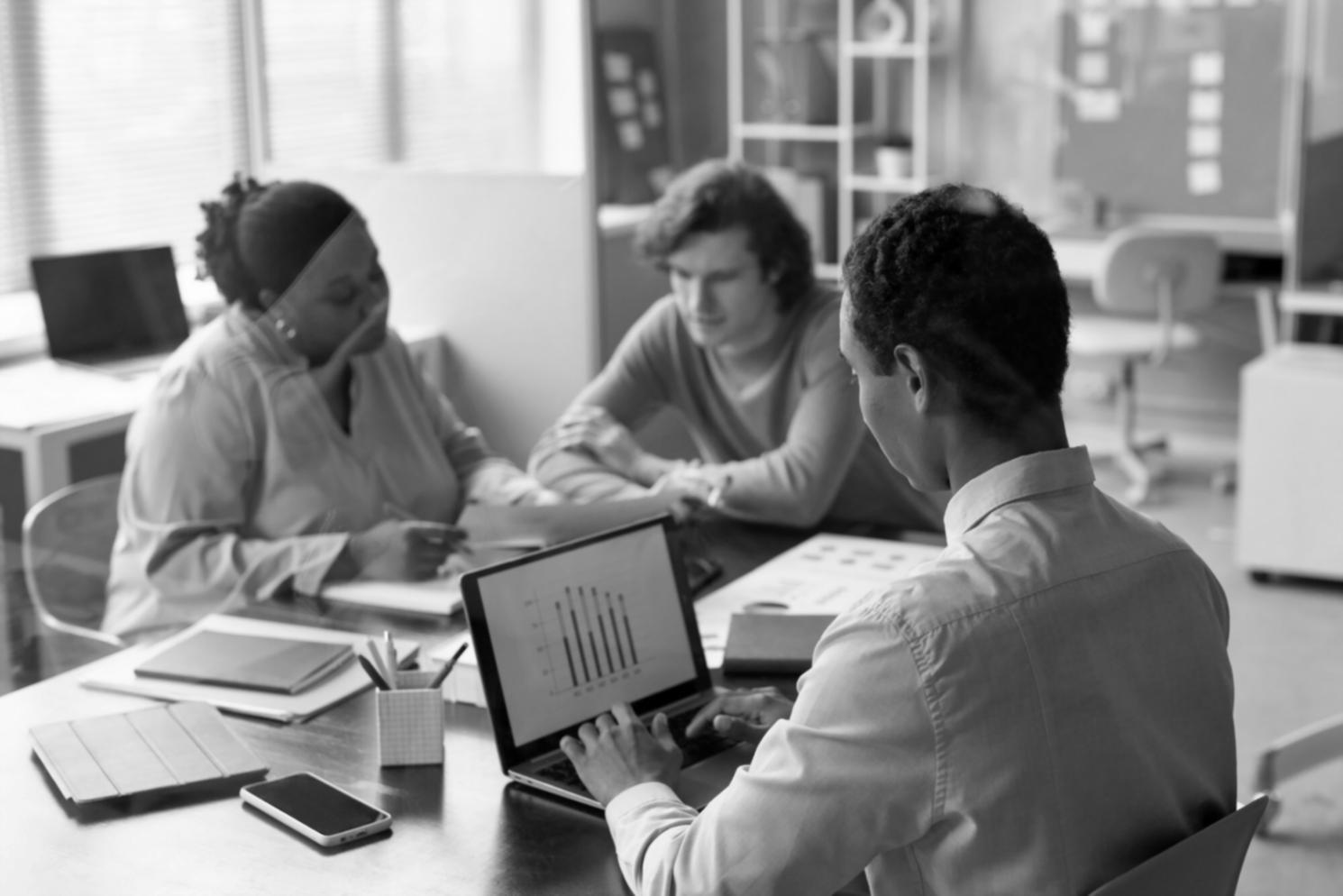Financial planning workspace with budgeting tools